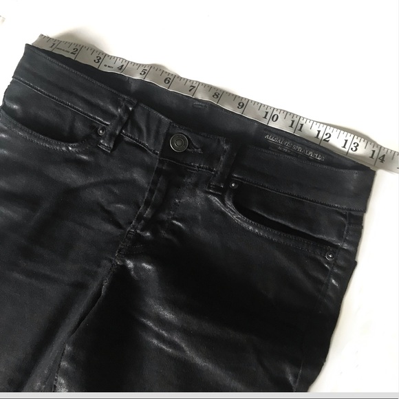 ALLSAINTS Petrel Brodie Coated Black Skinny Jeans - Picture 8 of 9